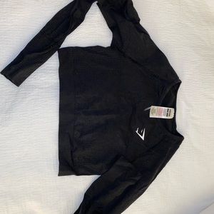 gymshark crop top long sleeve medium
